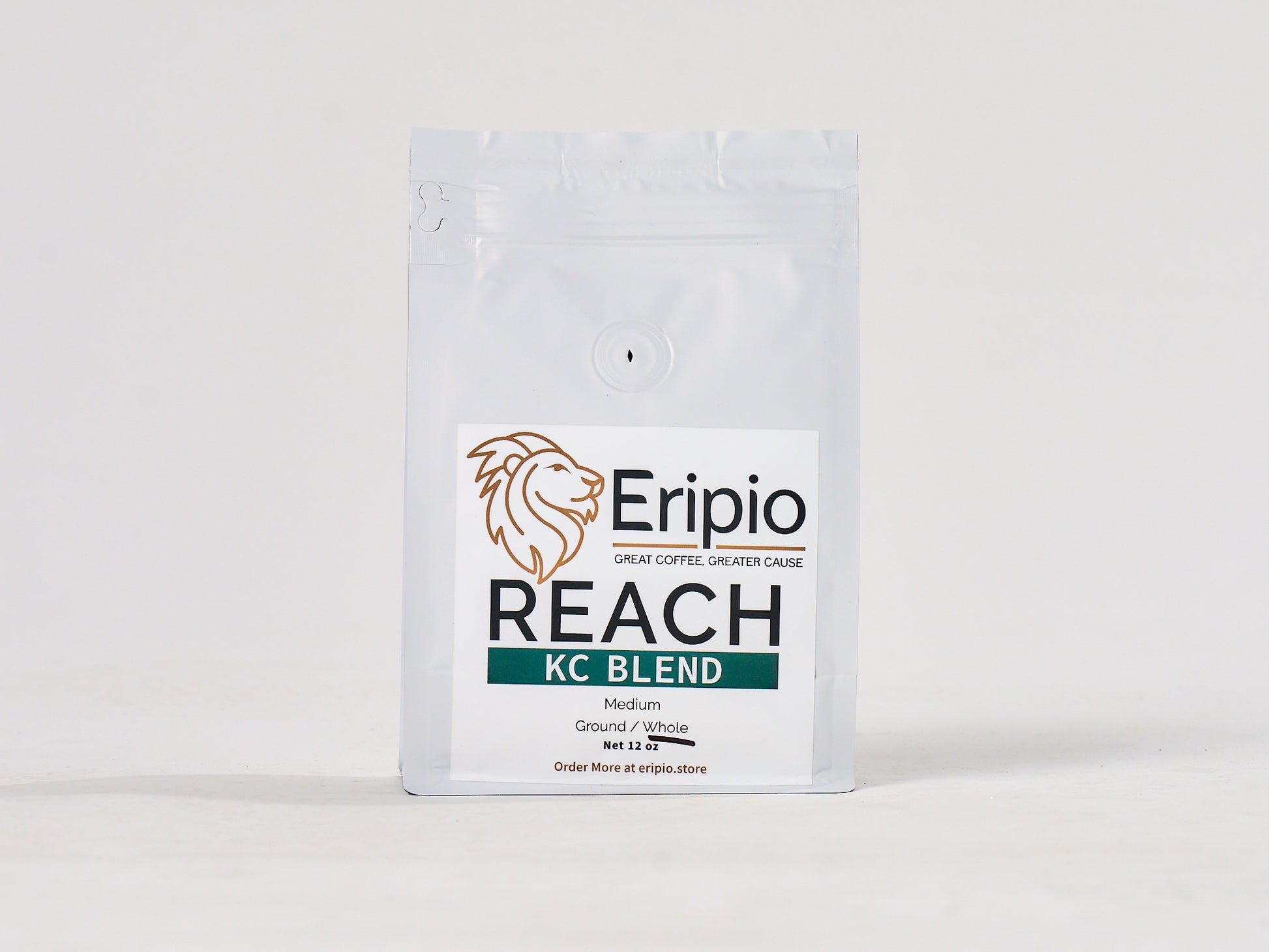 Eripio Reach KC Blend coffee package on a white background