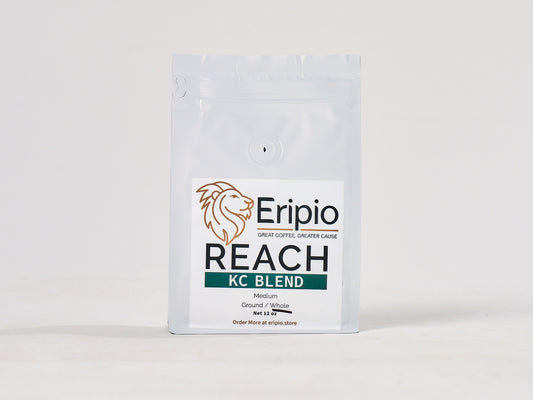 Eripio Reach KC Blend coffee package on a white background